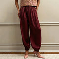 Women's High-Waisted Crepe Harem Pants – Pleated Vintage Style, Size S-L