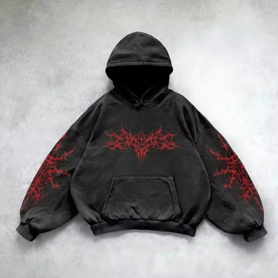 🎤 Hoodie Hip Hop Y2K – Estilo Casual Urbano Americano