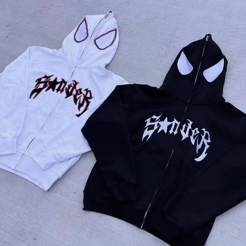 🕷️ Hoodie Spider Unisex – Streetwear Harajuku Gótico