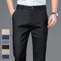 Men's Elegant Straight Office Trousers – Quick-Dry Smart Casual Spring Autumn, Size 31-40