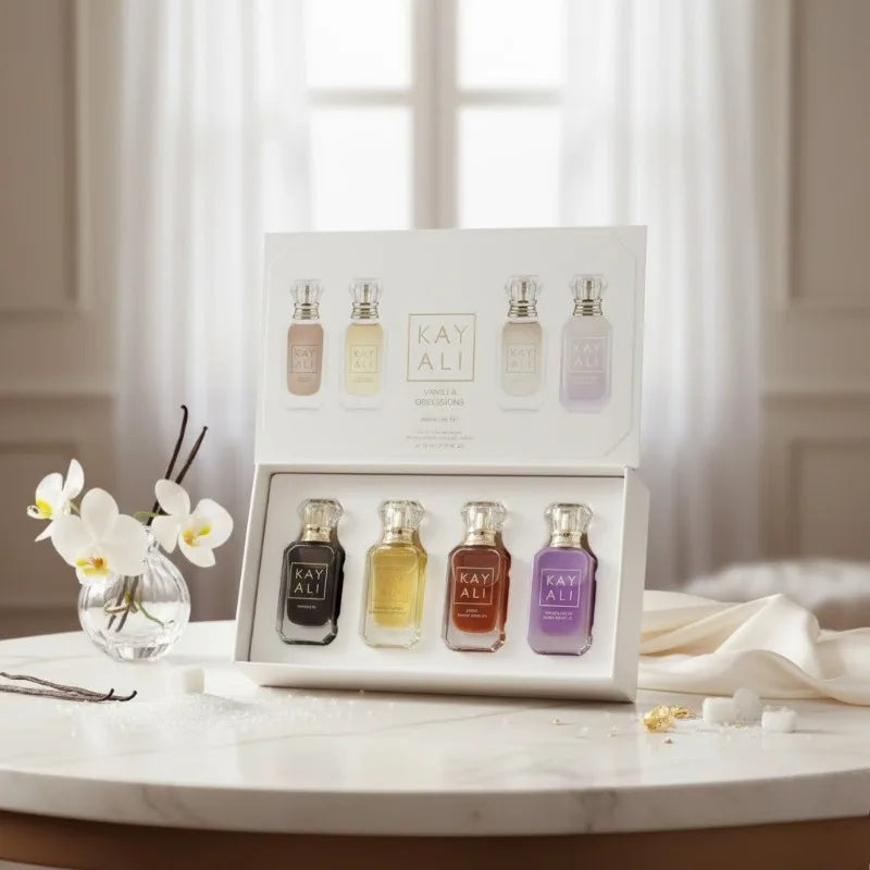 KAYALI Unisex Perfume Set 4x10ml – Floral Fruity Musk Vanilla Royal Fresh Elegant Long-Lasting