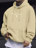 Geometric Cross Design Hoodie – Casual Spring-Autumn Style