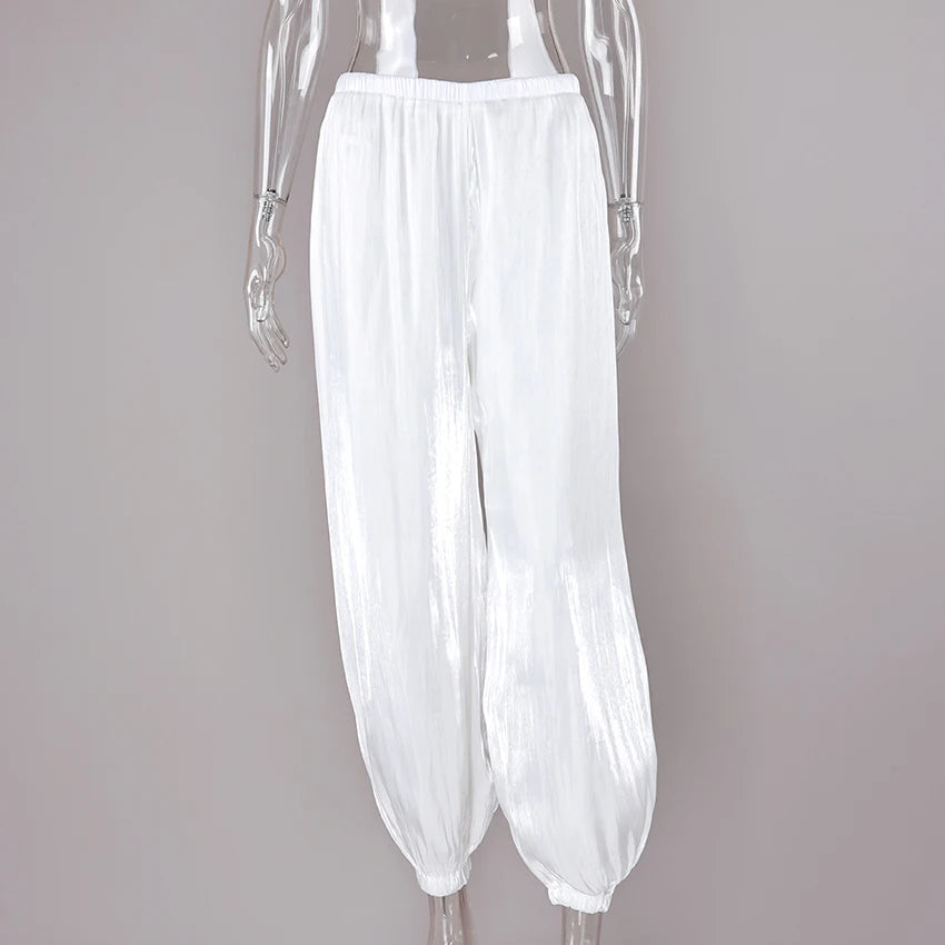 Women's High-Waisted Crepe Harem Pants – Pleated Vintage Style, Size S-L