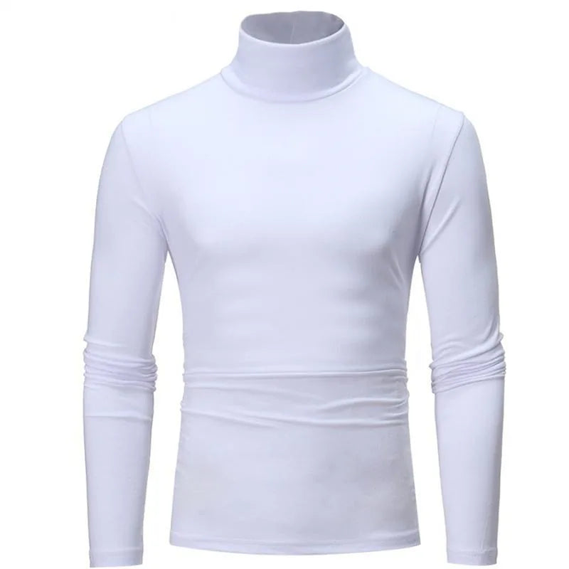 Men's Slim Fit Long Sleeve Turtleneck T-Shirt – Casual Thermal Autumn Winter