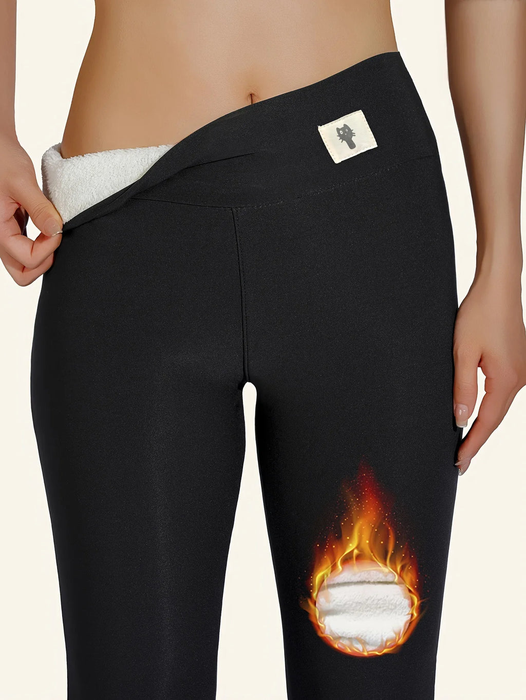 Women's Thermal Velvet High-Waisted Leggings – Enhancing Effect Autumn Winter, Size S-XXXL
