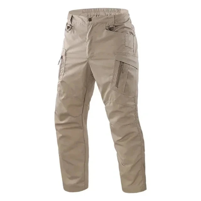 Men's wear-resistant work pants: multi-pocket straight cargo style, suitable for outdoor activities, tactical and casual style (spring/autumn).