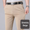 Pantalones Hombre Smart Casual Stretch Secado Rápido – Oficina Trabajo Recto Negro Marino Primavera