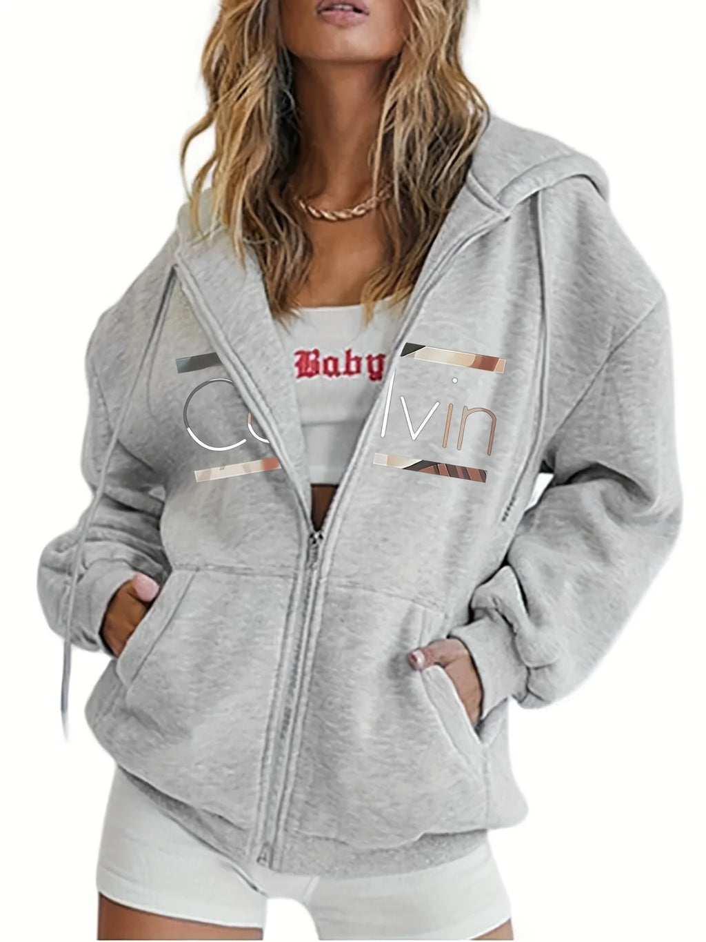 🤎 Hoodie Marrón Relaxed con Estampado Blanco – Comodidad Total