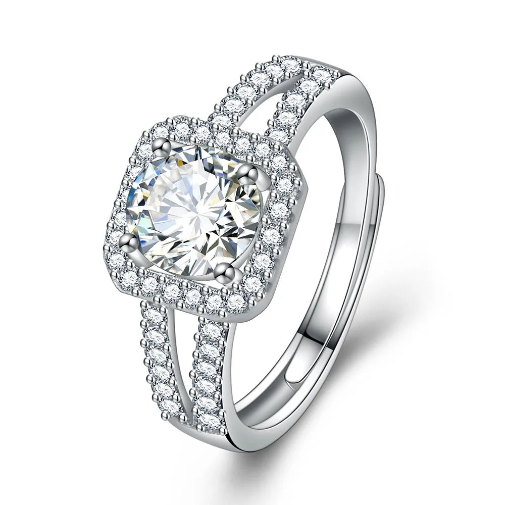 925 Sterling Silver Ring with 5A Zirconia – Top Quality Engagement & Wedding Jewelry