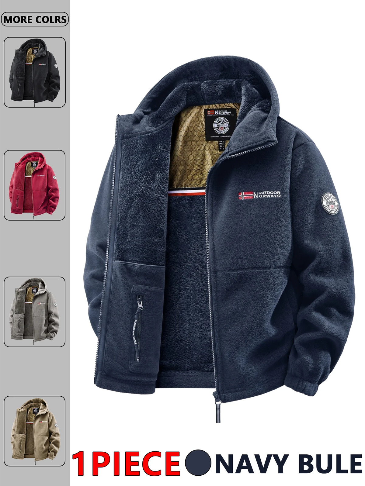 Chaqueta Hombre Capucha Acolchada – Casual Streetwear Otoño Invierno, Colores Sólidos