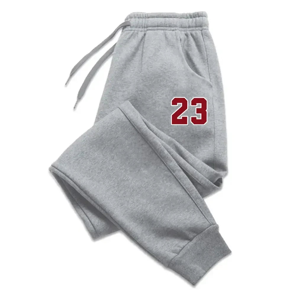 Men's trousers, 23. Printed fleece sweatpants, warm jogging pants, men's outdoor trousers, straight cut, fashion, workout, sports, casual long trousers.